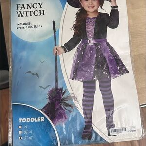 Toddler witch costume, ONLY dress and hat! No tights